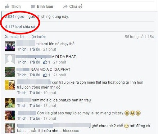 Kinh hoàng miếng thịt trâu