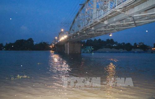 Triều cường gây vỡ tràn 30 đoạn đê ở Cù Lao Dung