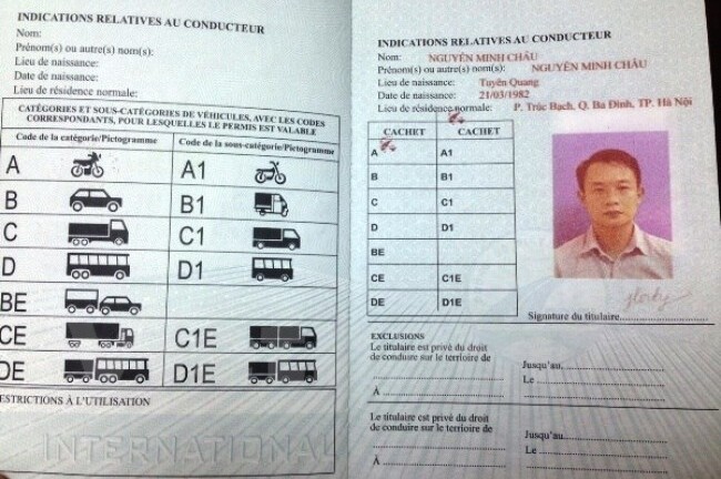 Ngày 3/11 chính thức cấp giấy phép lái xe quốc tế