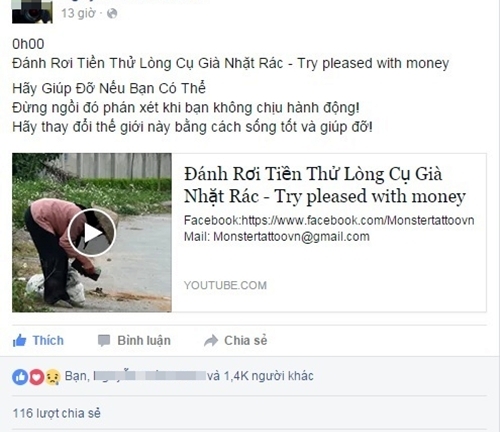 Đánh rơi ví tiền thử lòng bà cụ và cái kết ý nghĩa