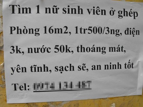 Sinh viên ở ghép: 