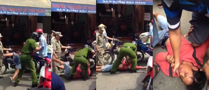 Đình chỉ công tác Thượng sĩ công an quật ngã người bán hàng rong