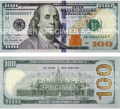 Mỹ phát hành tờ 100 USD