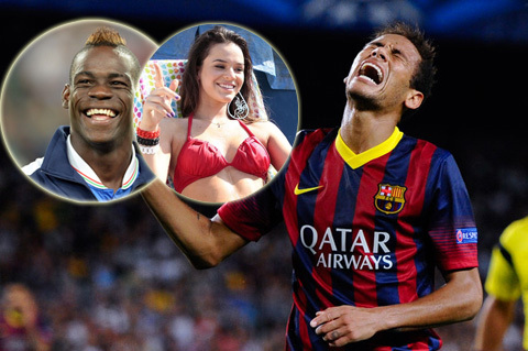 Mario Balotelli tiếp tục khiến Neymar phải mất mặt