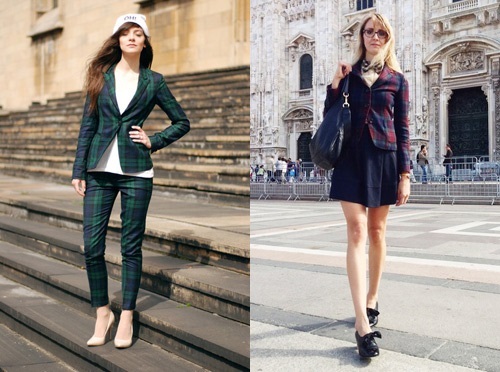 Thời trang công sở Thu Đông quyến rũ cùng họa tiết kẻ