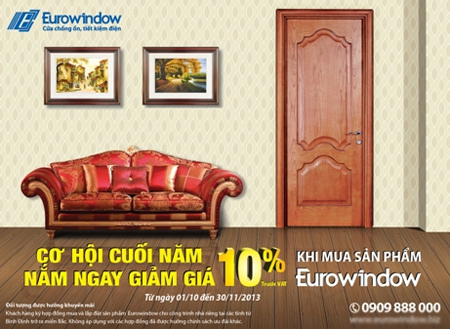 Lựa chọn tối ưu cho ngôi nhà của bạn với Eurowindow