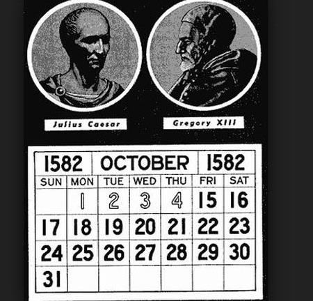 10 ngày không tồn tại trong lịch tháng 10 năm 1582