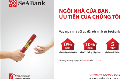 Chương trình ưu đãi vay mua nhà đặc biệt của SeABank