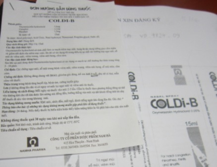 Thuốc xịt mũi Coldi – b làm tắc mũi là do dùng quá liều?