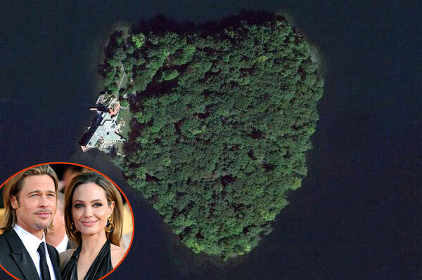 Jolie dốc gia tài mua cả hòn đảo trái tim dành tặng Brad Pitt