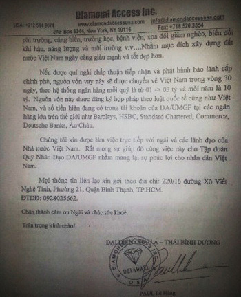Thông tin mới vụ Việt kiều VIP “viện trợ nhân đạo 10 tỉ USD