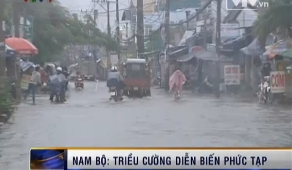 Triều cường diễn biến phức tạp tại Nam Bộ những ngày tới