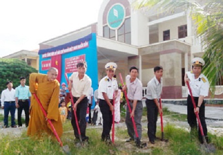 Khởi công xây dựng ngôi trường đầu tiên trên xã đảo Sinh Tồn