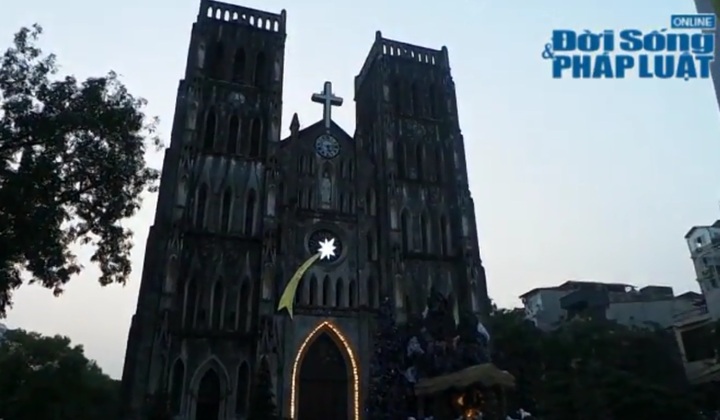 Clip: Nhà thờ ở Hà Nội hối hả chuẩn bị cho đêm giáng sinh