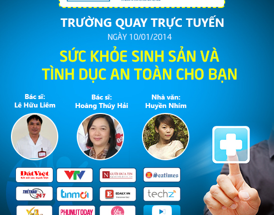 9h sáng mai: Trường quay trực tuyến “Sức khỏe sinh sản và an toàn tình dục”
