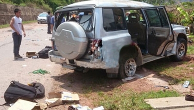 Ô tô lên Điện Biên nổ lốp, 3 cán bộ công an tử nạn