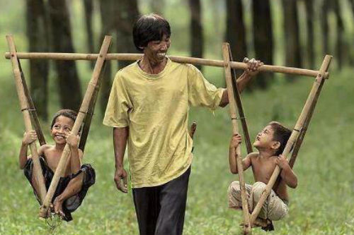 Xúc động về tình cha con ấm áp qua những bức hình