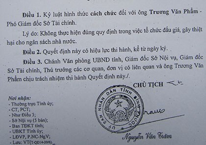 Bình Phước: Cách chức hai phó giám đốc sở