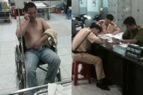 Tạm giữ “ông giám đốc” chống cảnh sát giao thông