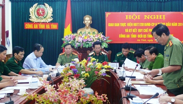 Ký kết Quy chế phối hợp các lực lượng trong bảo vệ an ninh