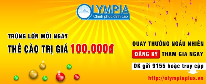 Trúng lớn mỗi tuần cùng Olympia