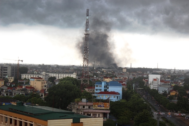 Cháy lớn ở Việt Trì: Đám cháy đã được dập tắt