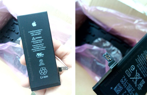 Lộ ảnh pin iPhone 6, 
