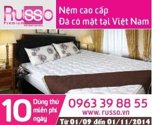 Thương hiệu nệm cao cấp Russo gây “sốc”