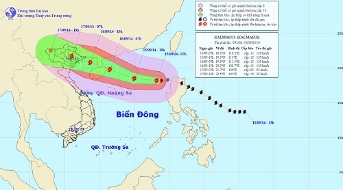 Bão Kalmaegi có thể đổ bộ vào Quảng Ninh