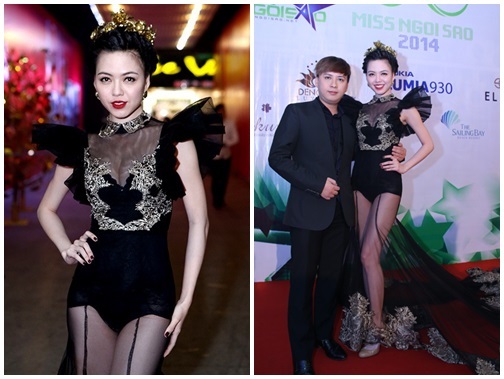 Vũ Hoàng Điệp diện váy quét đất, đầu đội vương miện như Nữ hoàng