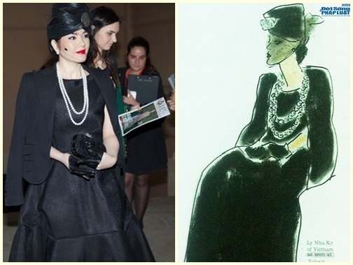 Chân dung ký họa Lý Nhã Kỳ xuất hiện trên tạp chí Gazette 