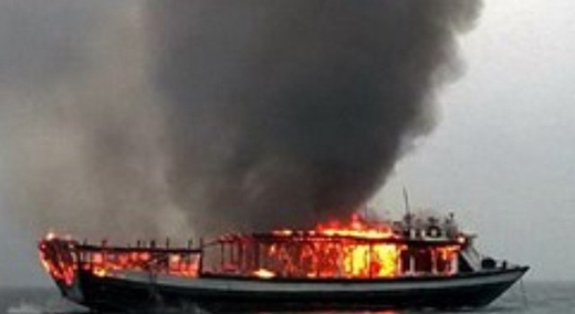Cháy tàu trên biển, một người chết