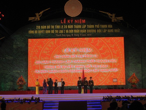 Thành phố Thanh Hóa công bố quyết định công nhận đô thị loại I