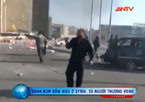 Clip: Đánh bom đẫm máu ở Syria, 55 người thương vong