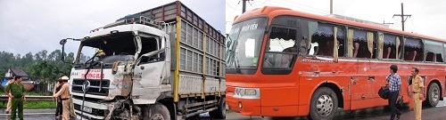 Tai nạn liên hoàn ở Quảng Ngãi: 16 người bị thương 