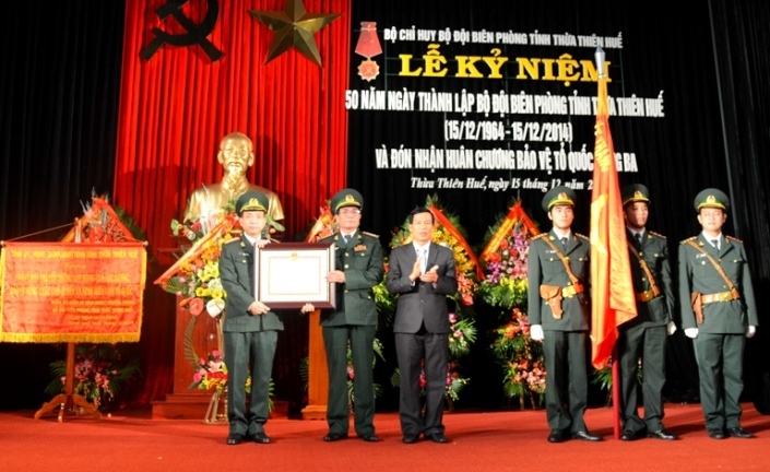 Bộ đội Biên phòng Thừa Thiên - Huế đón nhận hai Huân chương Bảo vệ Tổ quốc