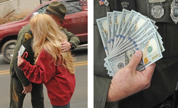 Cảnh sát Mỹ phát tiền thay vé phạt dịp Giáng sinh