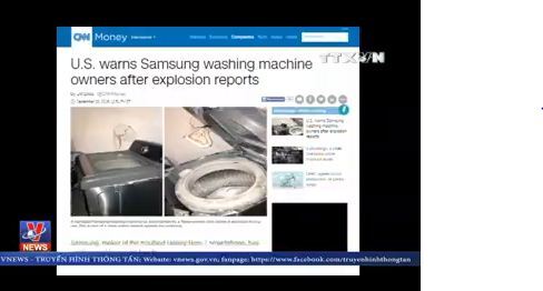 Mỹ cảnh báo máy giặt Samsung phát nổ