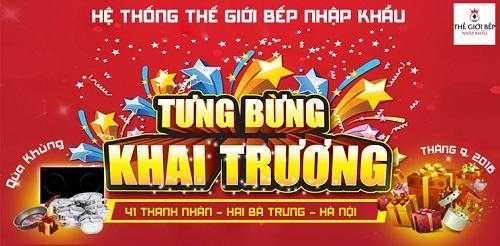 Bếp Từ Nhập Khẩu Tưng bừng khuyến mại khai trương showroom 41 Thanh Nhàn Hà Nội