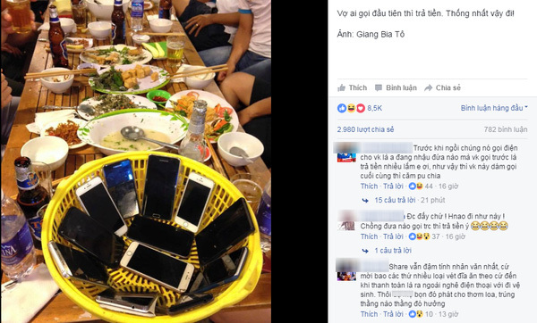 Trò mới khi đi nhậu: 