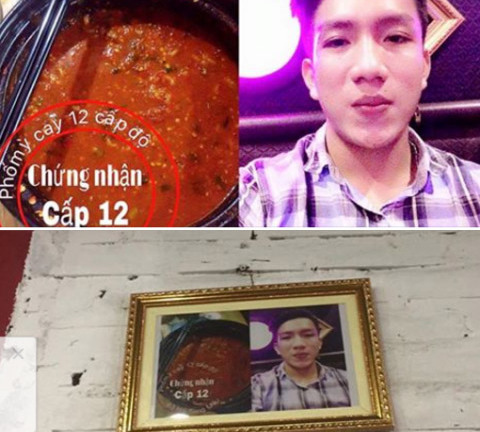 Xôn xao chàng trai ăn mỳ cay cấp độ 12 ở xứ Nghệ