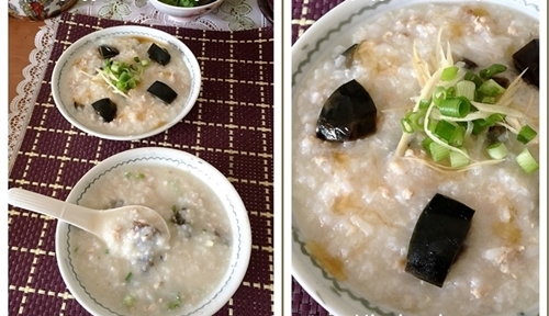 Cháo thịt băm trứng vịt bắc thảo đúng vị, ngon, bổ dưỡng