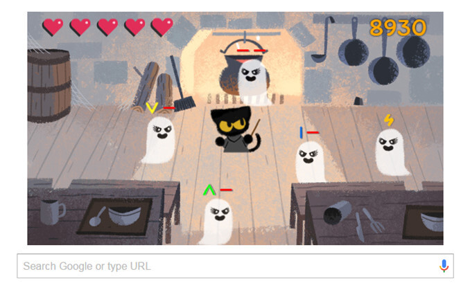 Google Search tung trò chơi diệt ma qủy nhân dịp Halloween