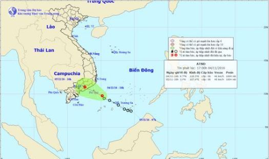 Dự báo thời tiết ngày mai 5/11: Áp thấp nhiệt đới gây mưa dông mạnh