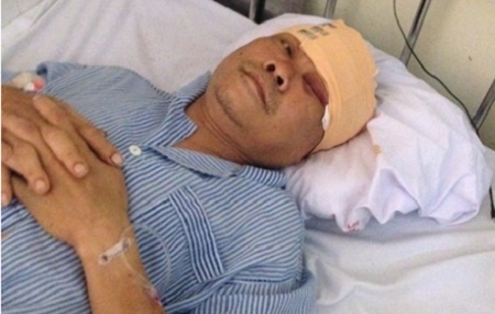 Can kẻ đánh vợ, trung tá công an bị chém trọng thương