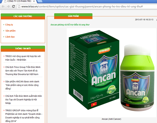 Nổ Ancan là thần dược chữa ung thư, CT Triệu Sơn bị phạt nặng