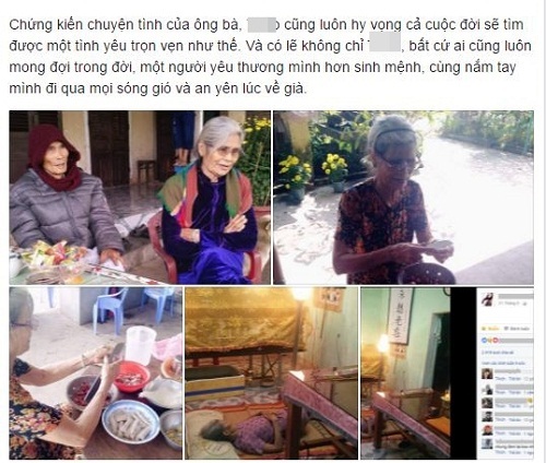 Cộng đồng mạng nghẹn ngào trước chuyện tình cảm động của hai ông bà U80