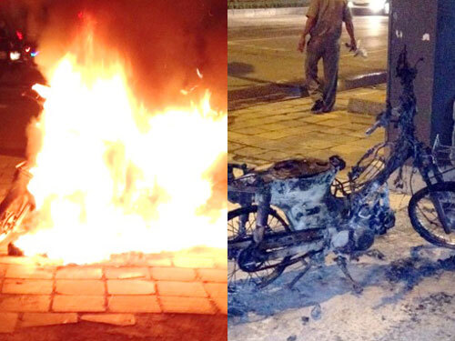 Ghen tuông, nam thanh niên châm lửa đốt xe