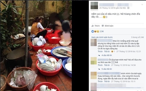 Bức ảnh cô dâu làm 