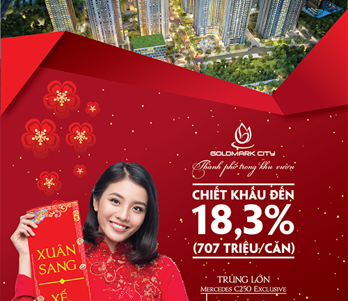 GoldMark City: Chiết khấu đến 18.3% và ngàn quà tặng đón năm mới 2017
